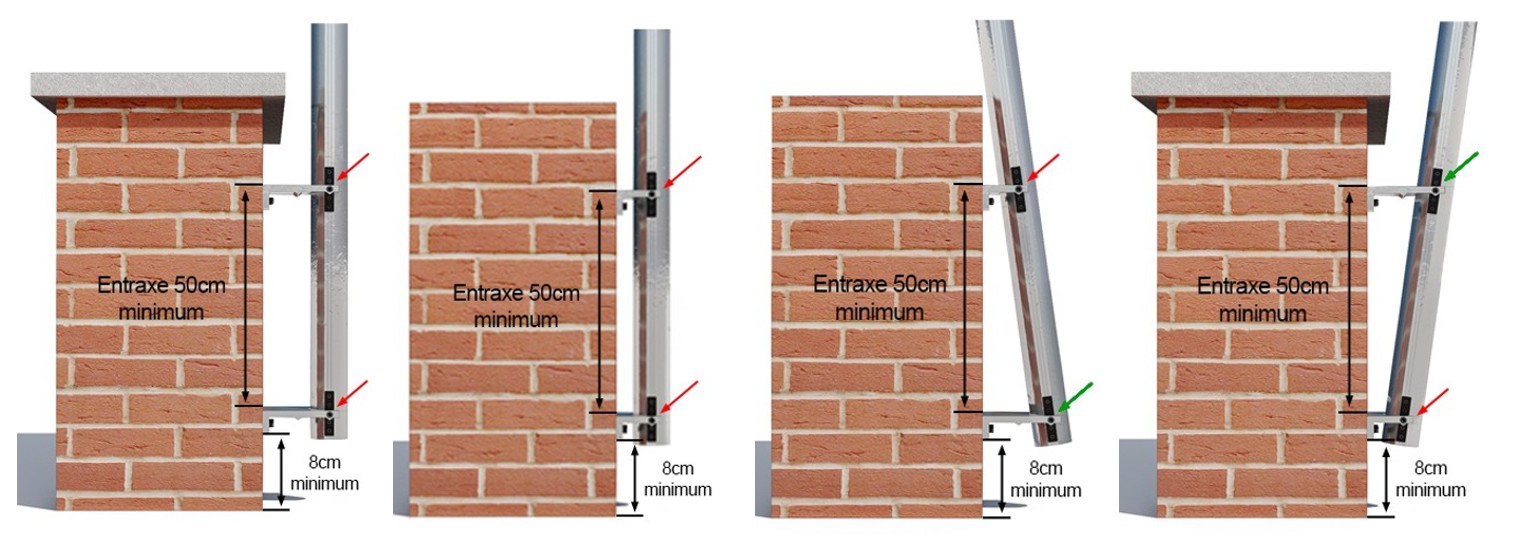 Différentes méthodes de fixation d'un poteau pour toile de terrasse